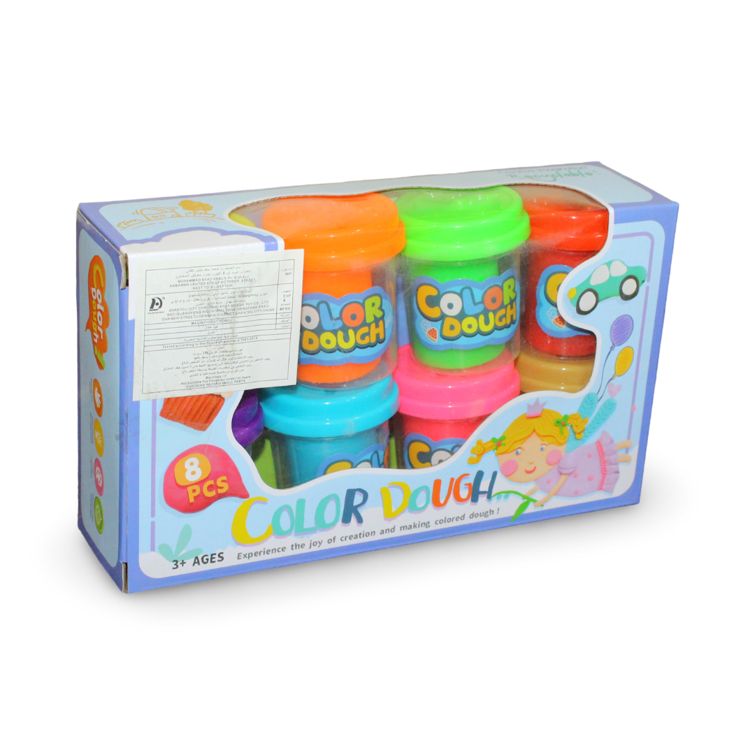 Color Dough Playset – 8 Dough Cups with Molds - Toys - OKO