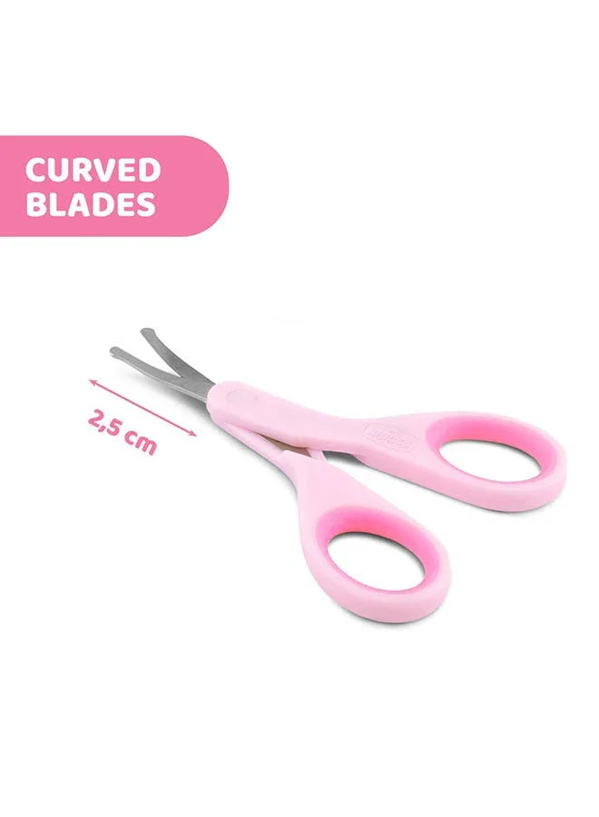 Chicco Baby Moments Round Tip Baby Nail Scissors 0m+ Pink 1 Pc