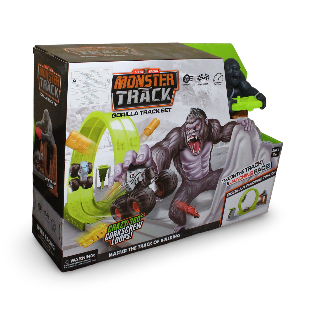 Monster Track Gorilla Racing Track Set with 4x4 Monster Truck - Toys - OKO