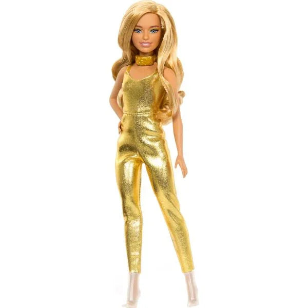 Barbie Blonde Doll with Golden Jumpsuit