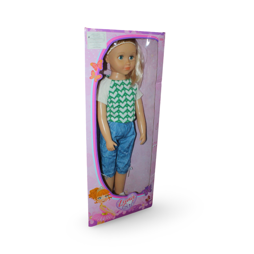 Laura Girl Fashion Doll – 70 cm with Denim Pants - Toys - OKO