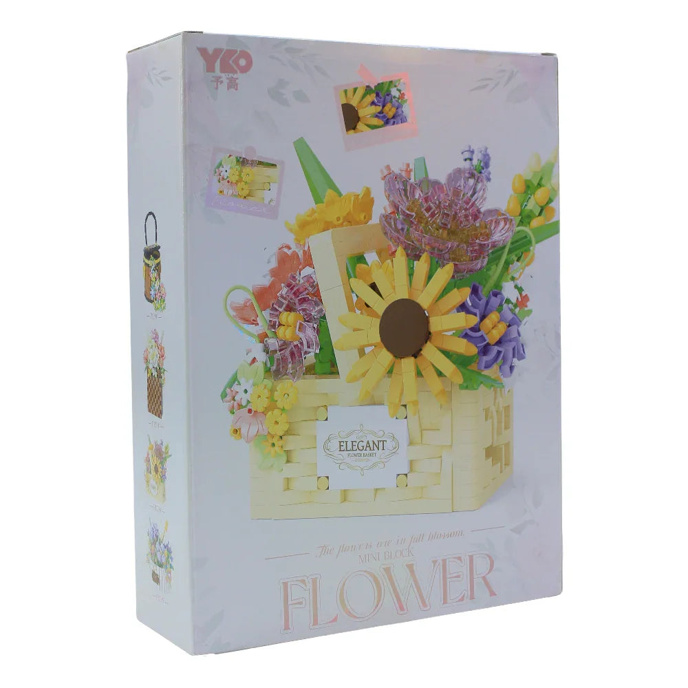 Flower Basket Building Blocks Set – 1263 Pieces