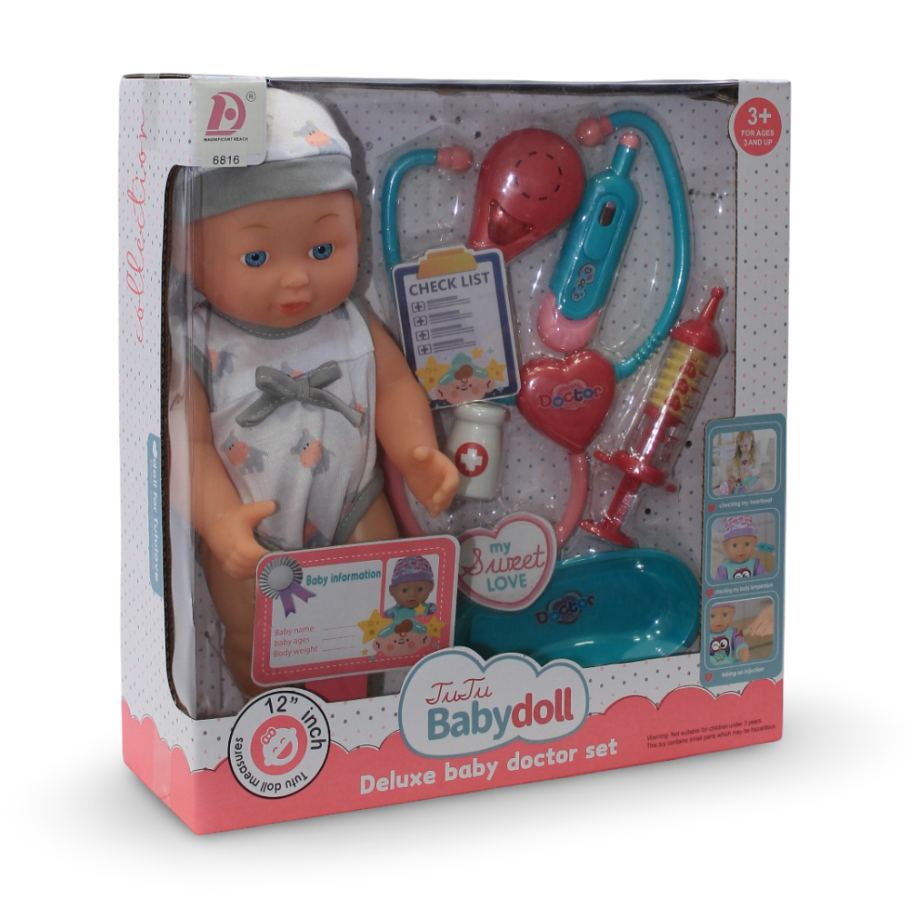 Tutu Baby Doll Deluxe Baby Doctor Set - Toys - OKO