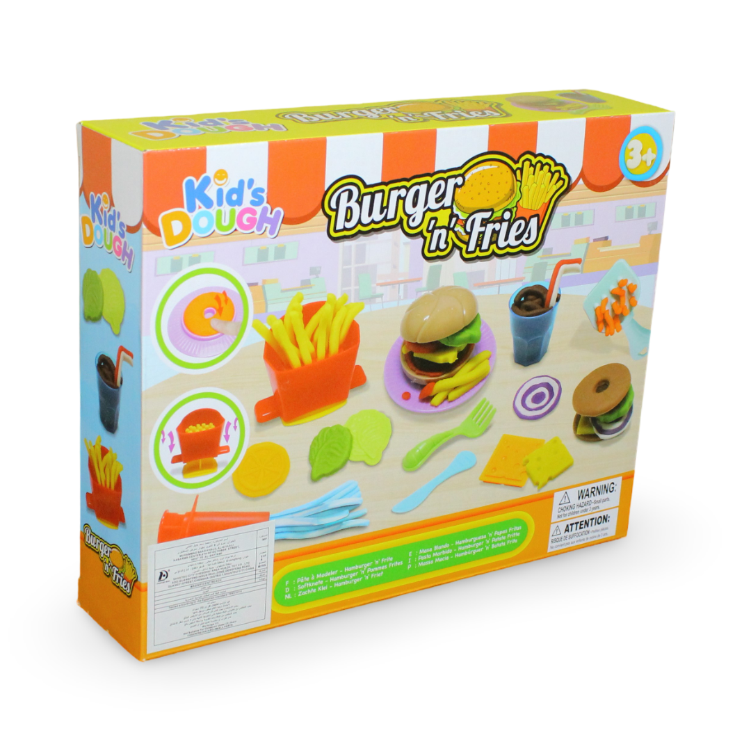 Kids Dough Burger & Fries Modelling Set - Toys - OKO