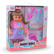 Lemei Toys Sweet Playset Baby Doll with Hair Tools and Diaper
