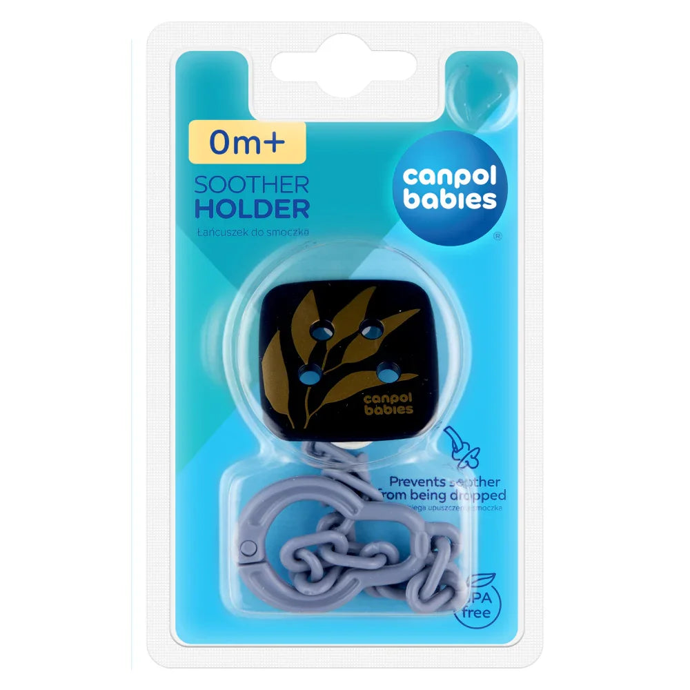 Canpol Babies Soother Holder - Gold/Blue - Baby Essentials