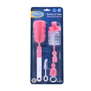 True Gold Bottles & Teats Cleaning Brushes Set 6Pcs – Pink