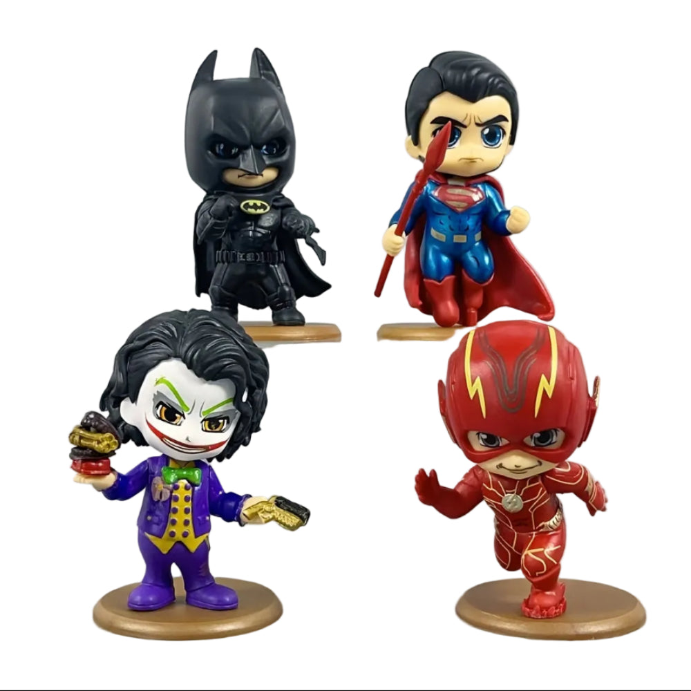DC Comics 4 Action Figures (Joker, Superman, Batman, The Flash) - Toys - OKO