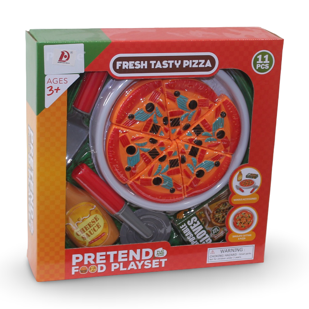 Pretend Play Pizza Set - 11 Pcs - Toys - OKO