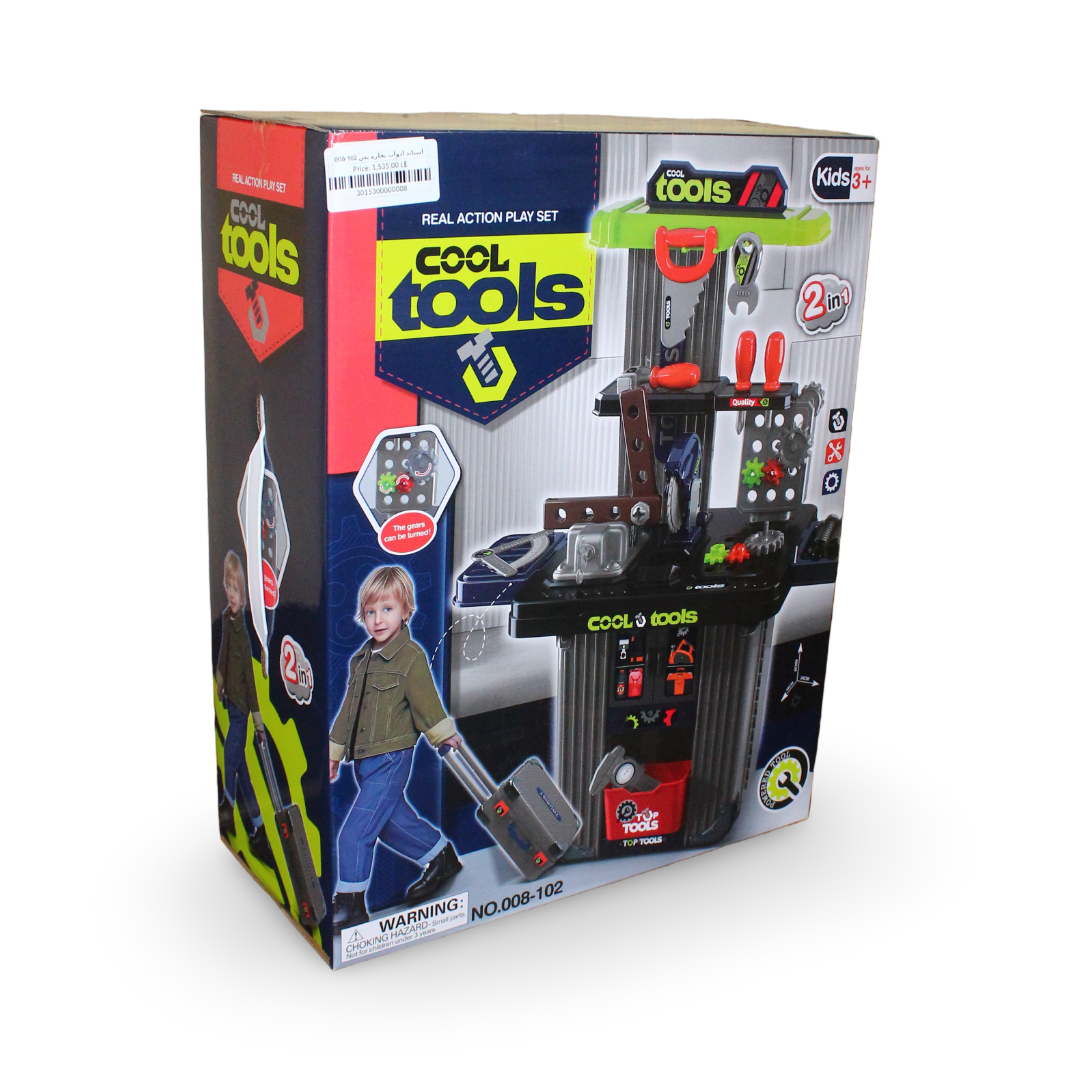 2-in-1 Tool Workbench Play Set with Rolling Storage Case - Toys - OKO