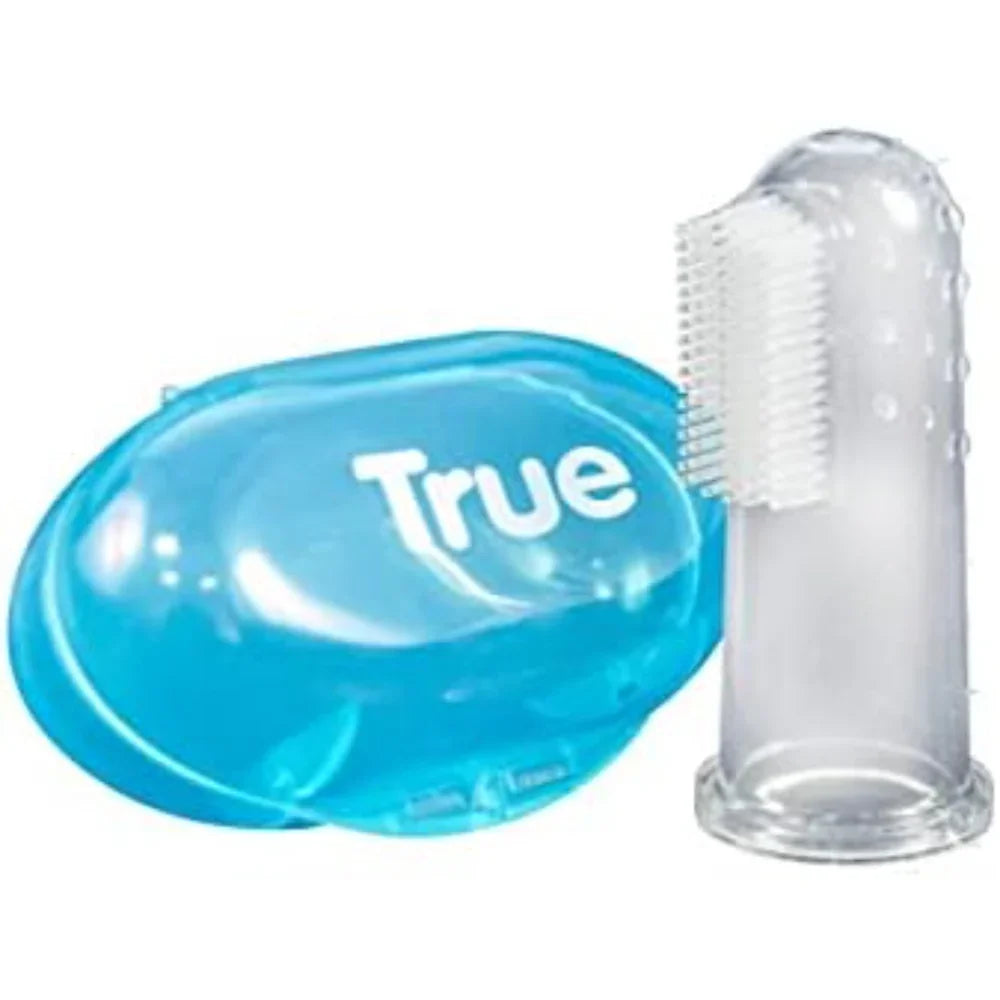 True Finger Toothbrush with Massager – Blue - Baby Essentials