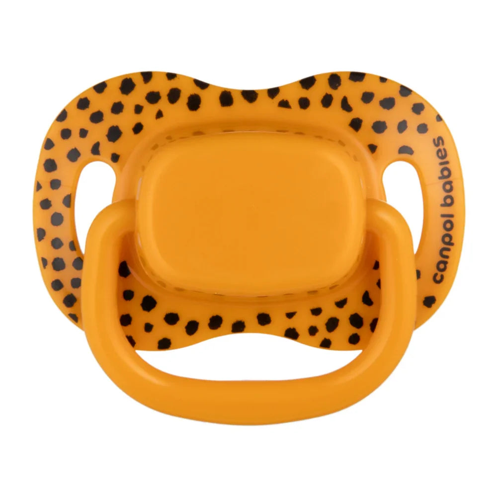 Canpol Babies Silicone Symmetrical Soother 0-6m – Orange (2Pcs)