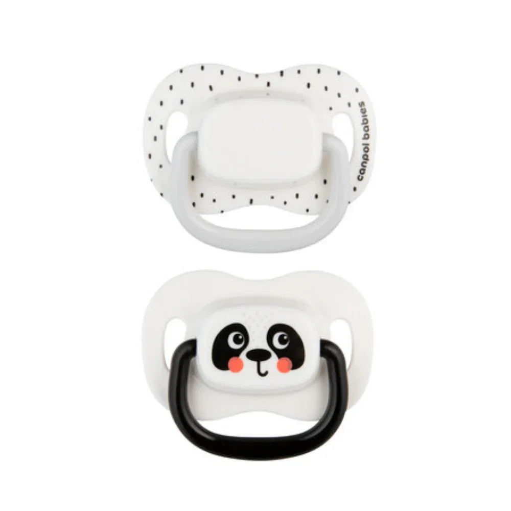 Canpol Babies Silicone Symmetrical Soother 6-18m White (2Psc)