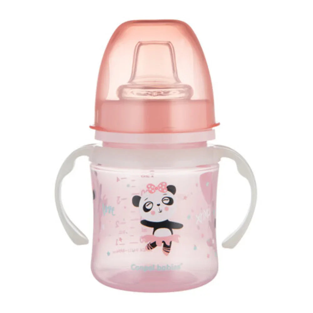 Canpol Babies Silicone Training Cup with Silicone Spout 120ml – Pink (6m+) - Baby Essentials