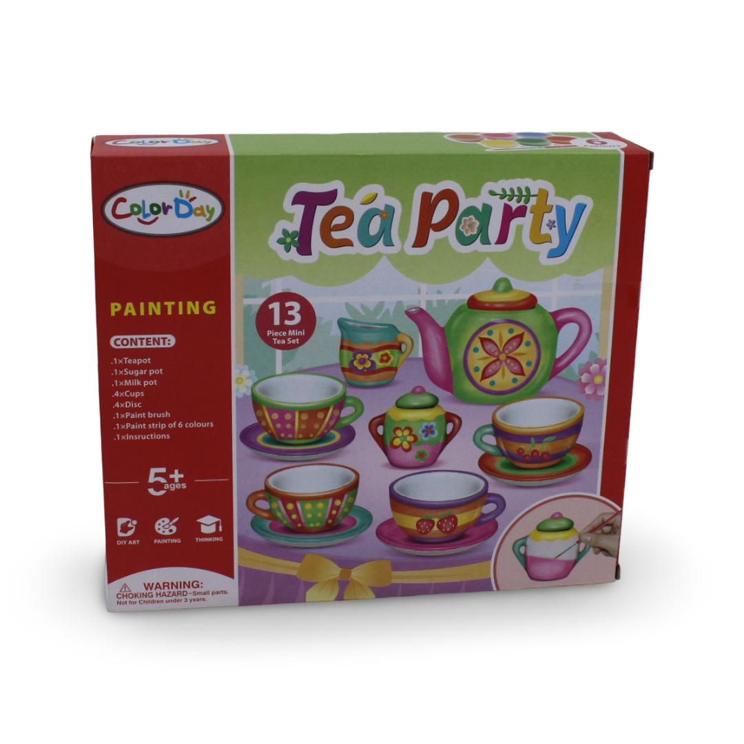 Color Day Tea Party Painting Set – 13 Pcs - Toys