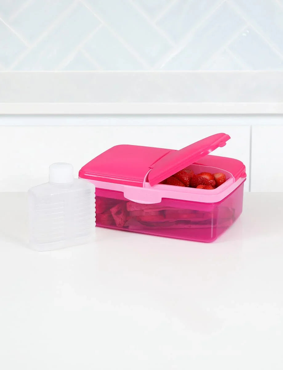 علبة غذاء بلاستيكية من سيستيما - وردي