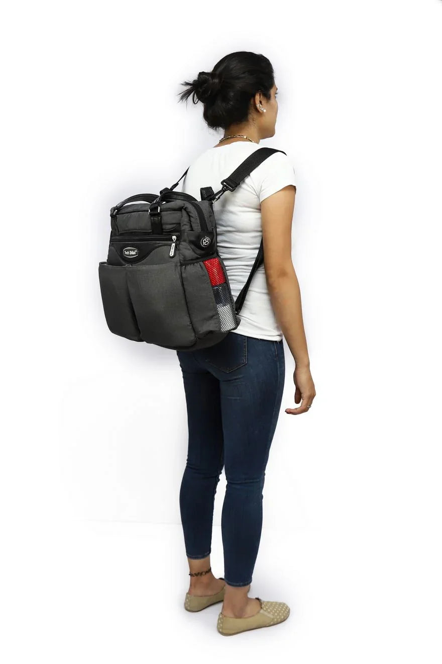 Petit Bebe Baby Diaper Bag Premium – Black & Black