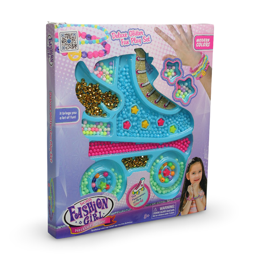 Fashion Girl Deluxe Glitter Making Jewelry Set - Toys - OKO