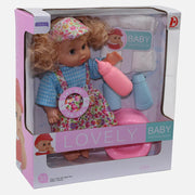 Baby Born Doll with Accessories – Blue