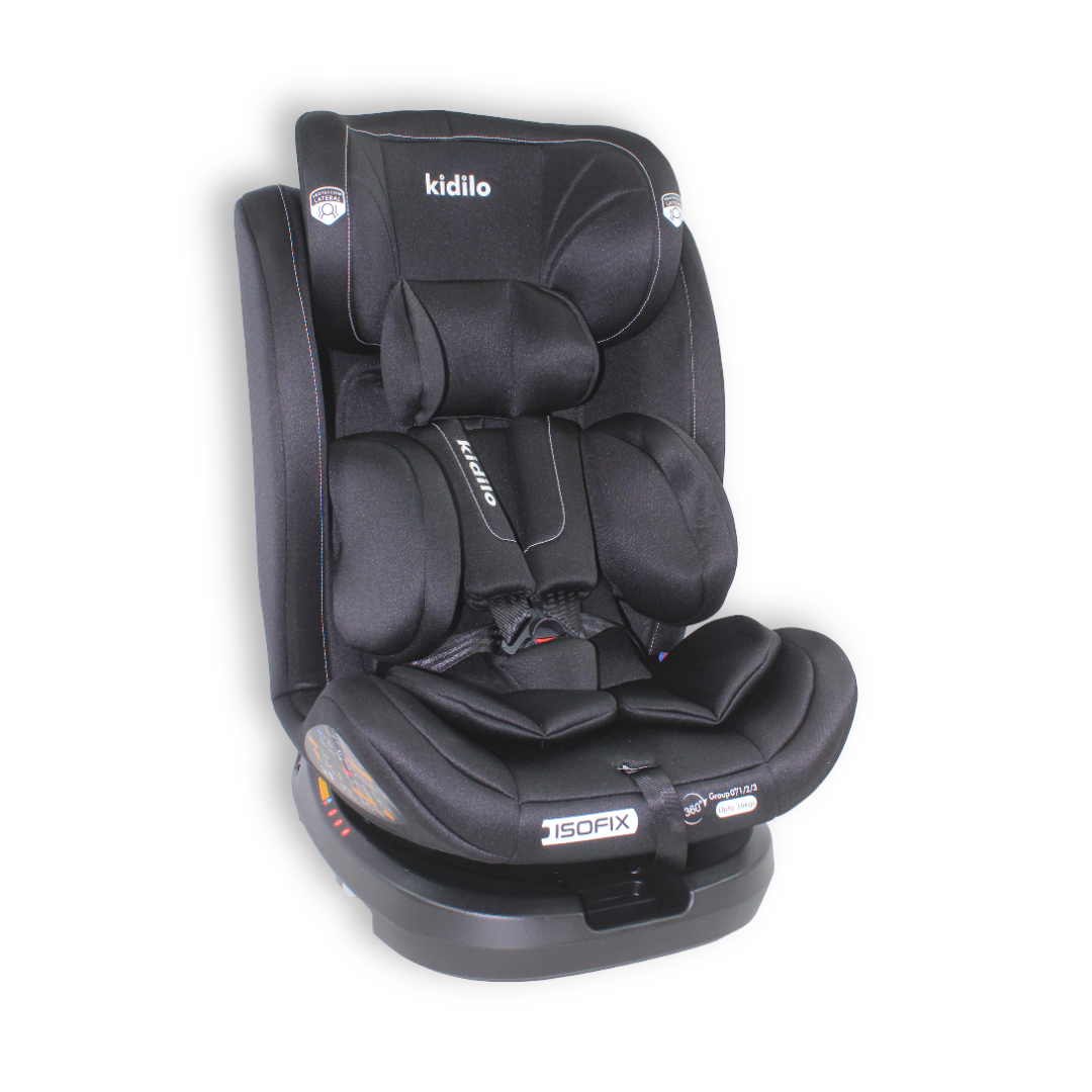 Kidilo 360° Rotation ISOFIX Child Car Seat – Black