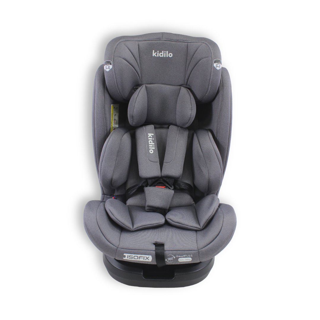 Kidilo 360° Rotation ISOFIX Child Car Seat – Dark Grey