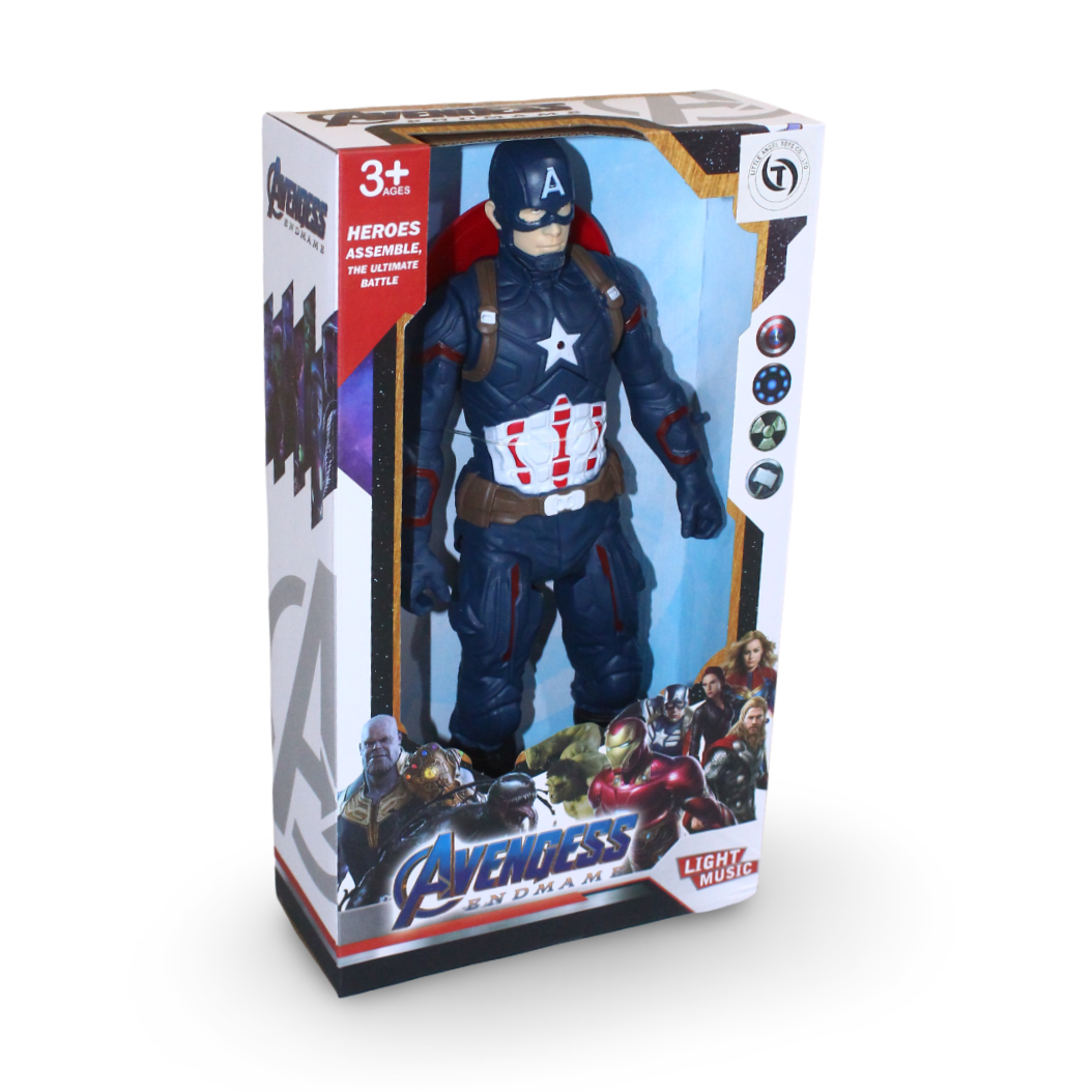 Marvel Avengers Captain America Action Figure (Light & Sound) - Toys - OKO