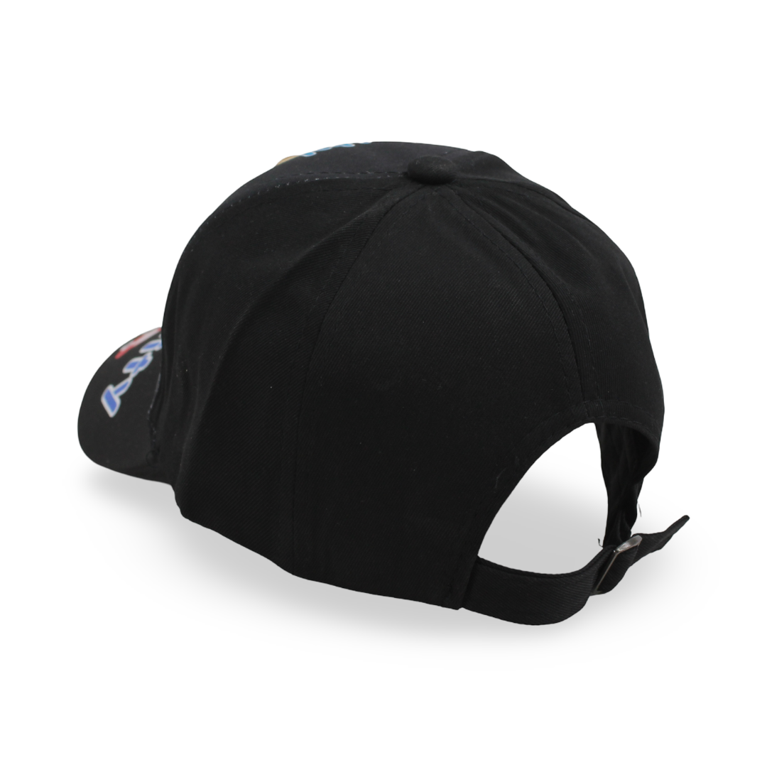 Boys Cotton Cap – Black with "City" Design