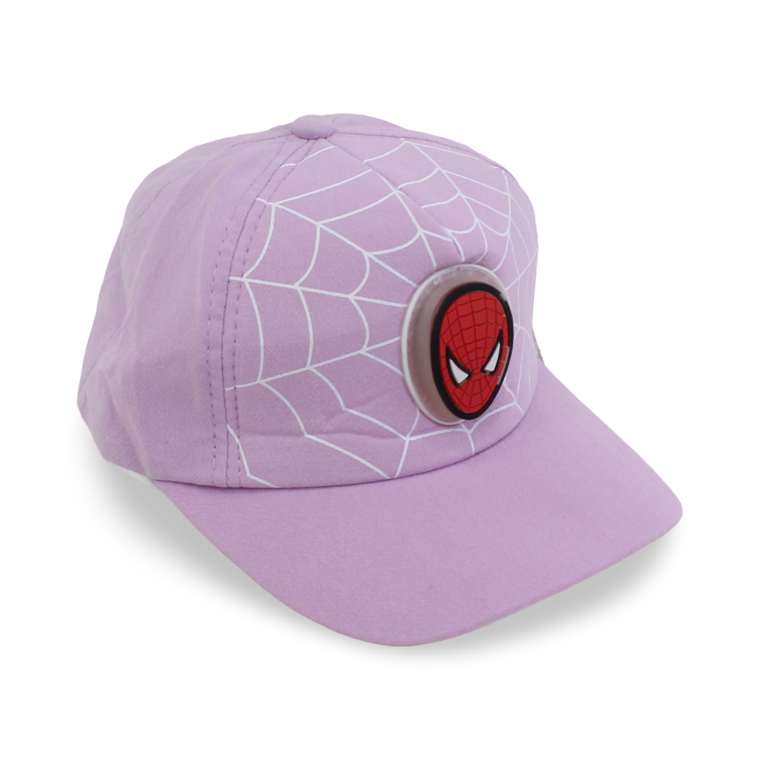 Girls Cotton Cap – Lilac with Spider-Man Design - Clothing - Fancy