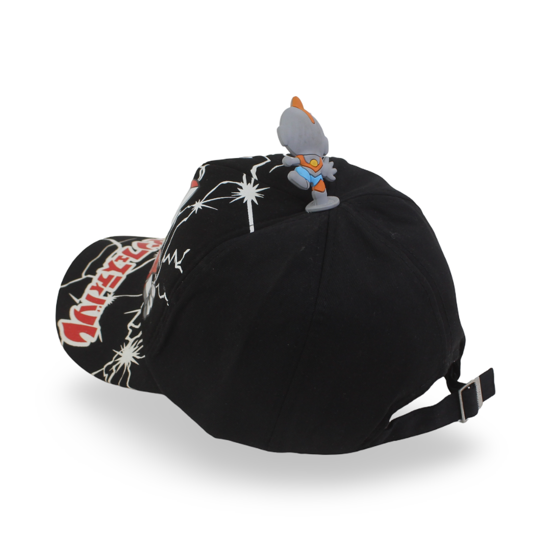 Unisex Cotton Cap – Black with Ultraman Print