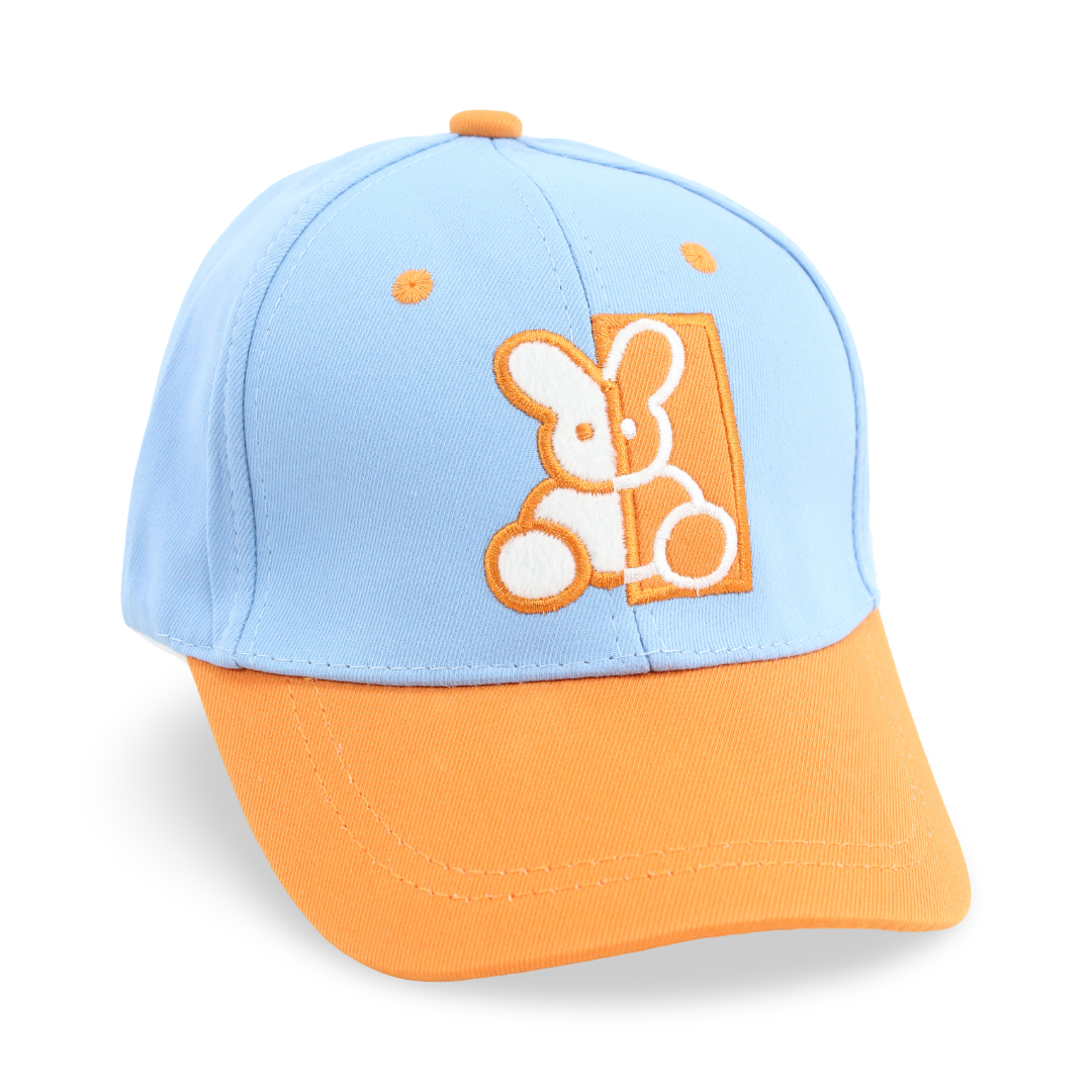 Boys Cotton Cap – Baby Blue with Rabbit Embroidery - Clothing - Fancy