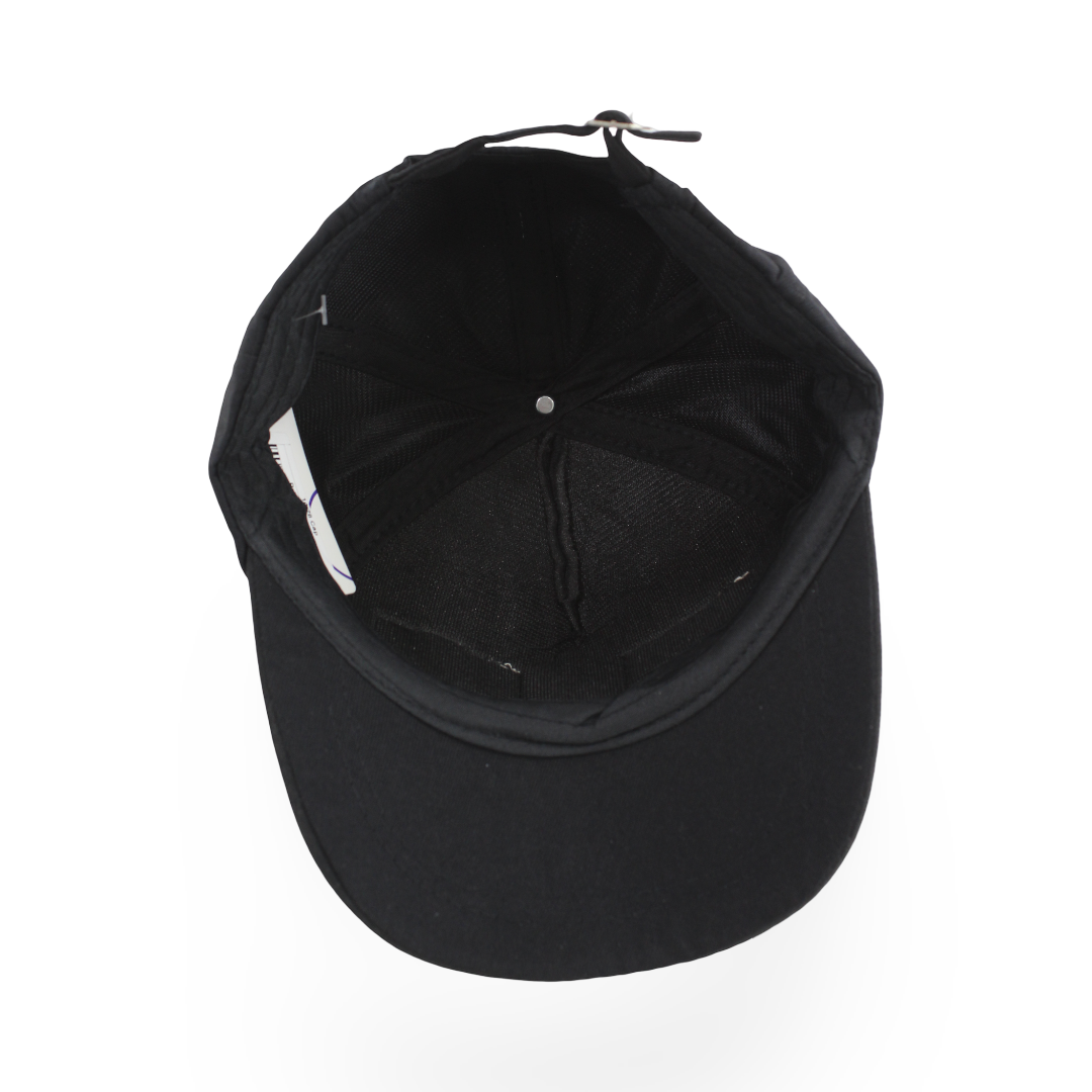 Unisex Cotton Cap – Black with "Happy with Cute" Design