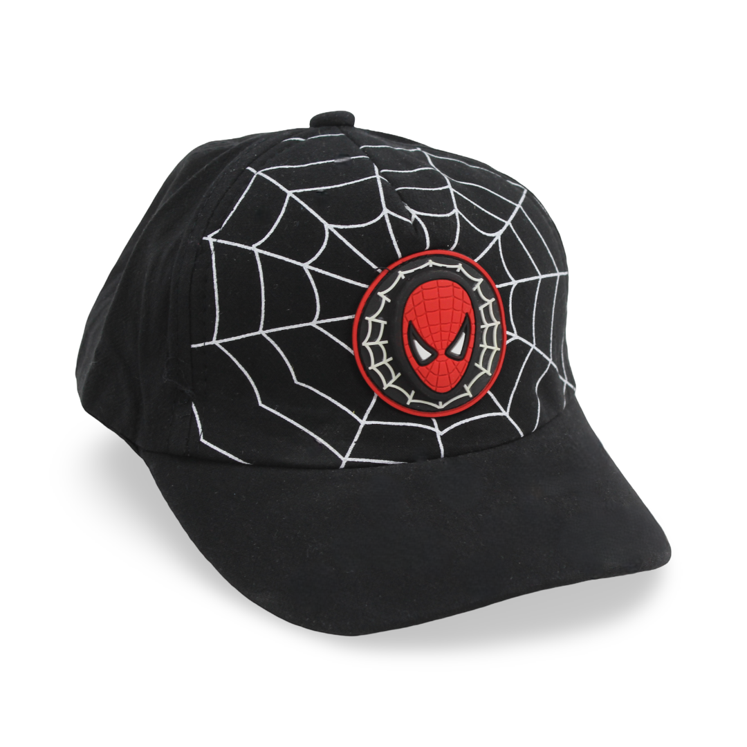 Boys Cotton Cap – Black with Spider-Man Design - Clothing - Fancy