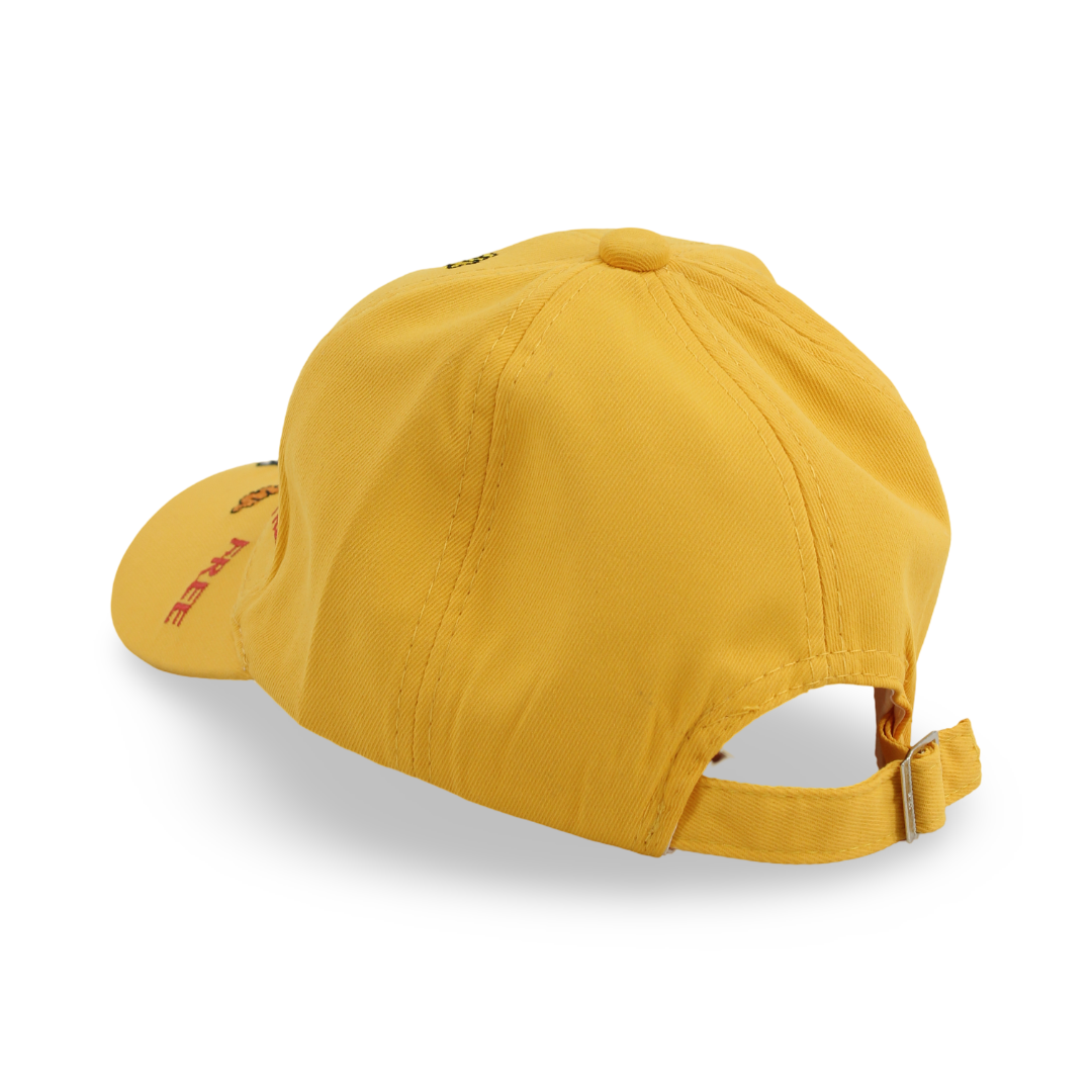 Unisex Cotton Cap – Yellow with Teddies Embroidery