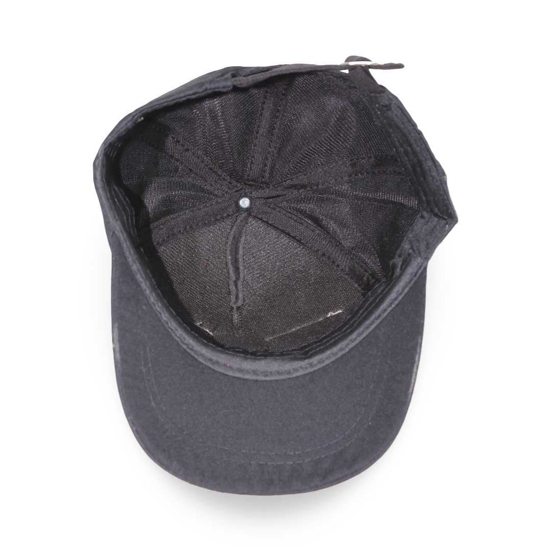 Unisex Cotton Cap – Black with "Happy with Cute" Design