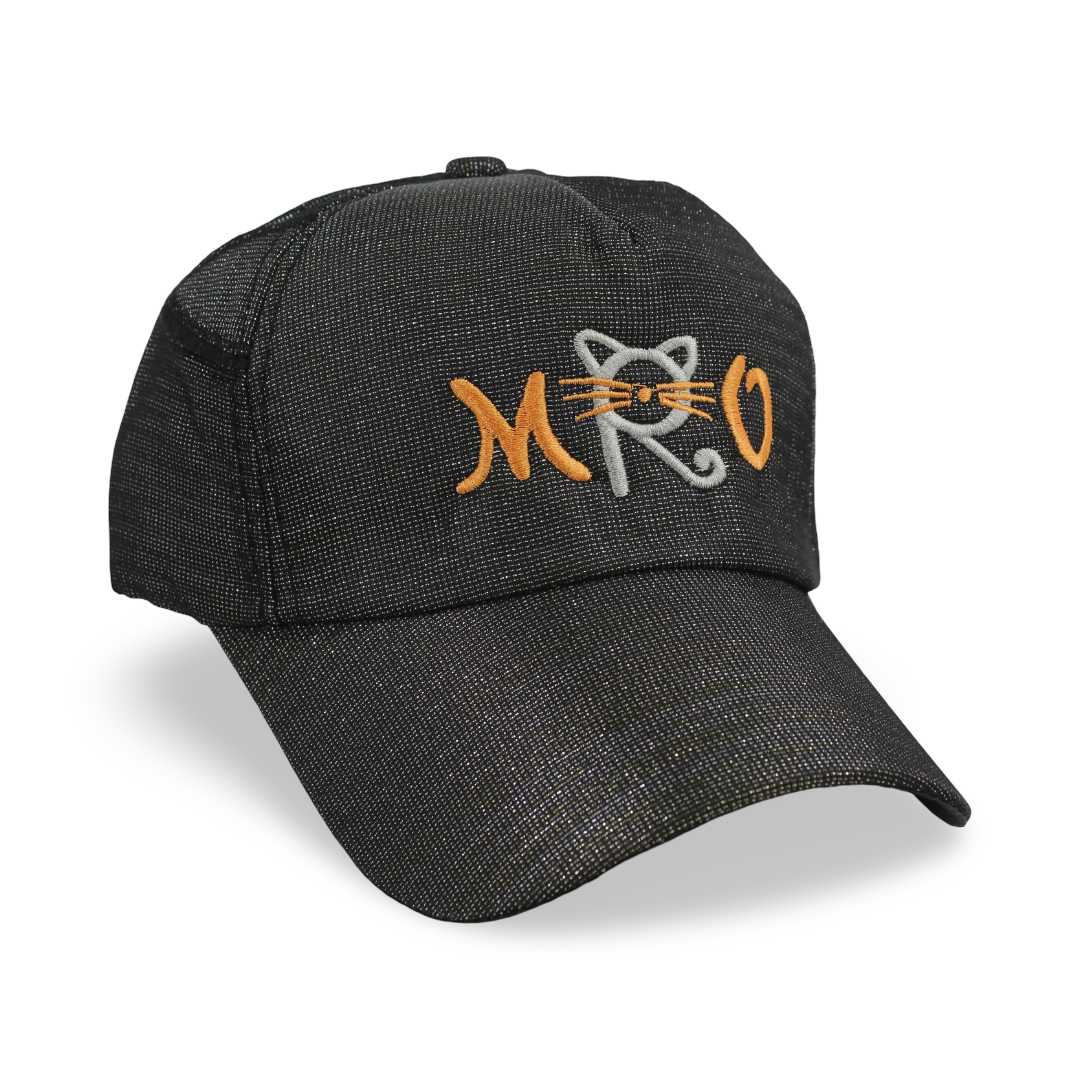 Girls Cotton Cap – "Meow" Embroidery