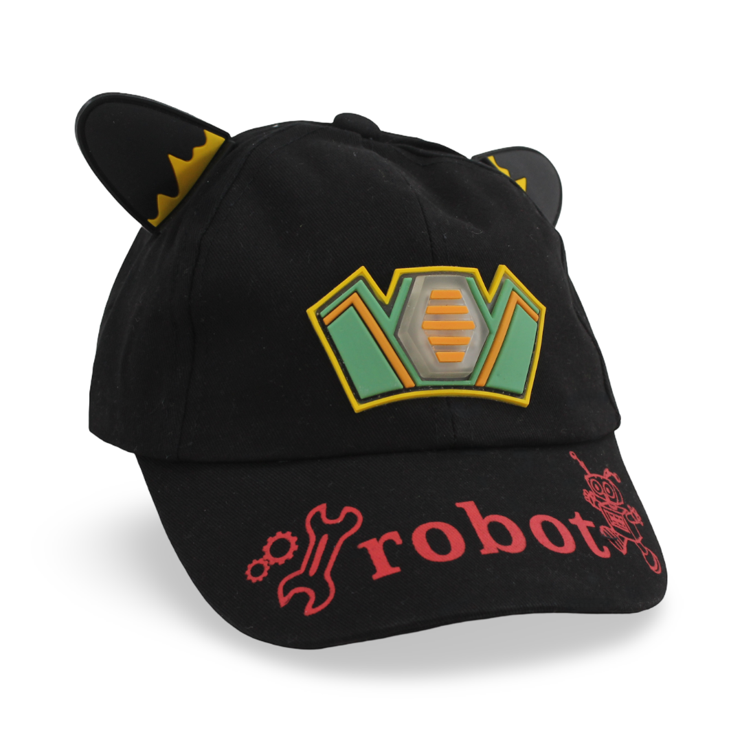 Boys Cotton Cap – "Robot" Print
