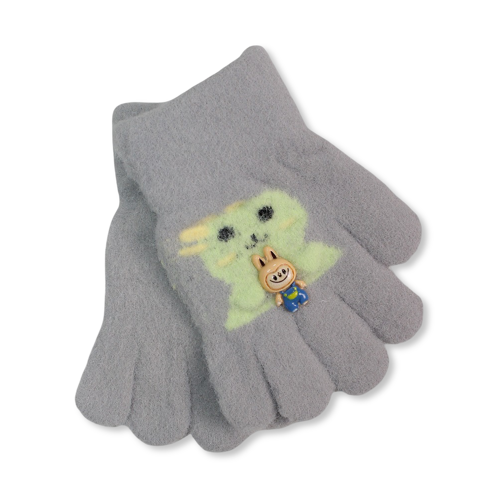 Labubu Children Gloves – Grey - Clothing - Fancy