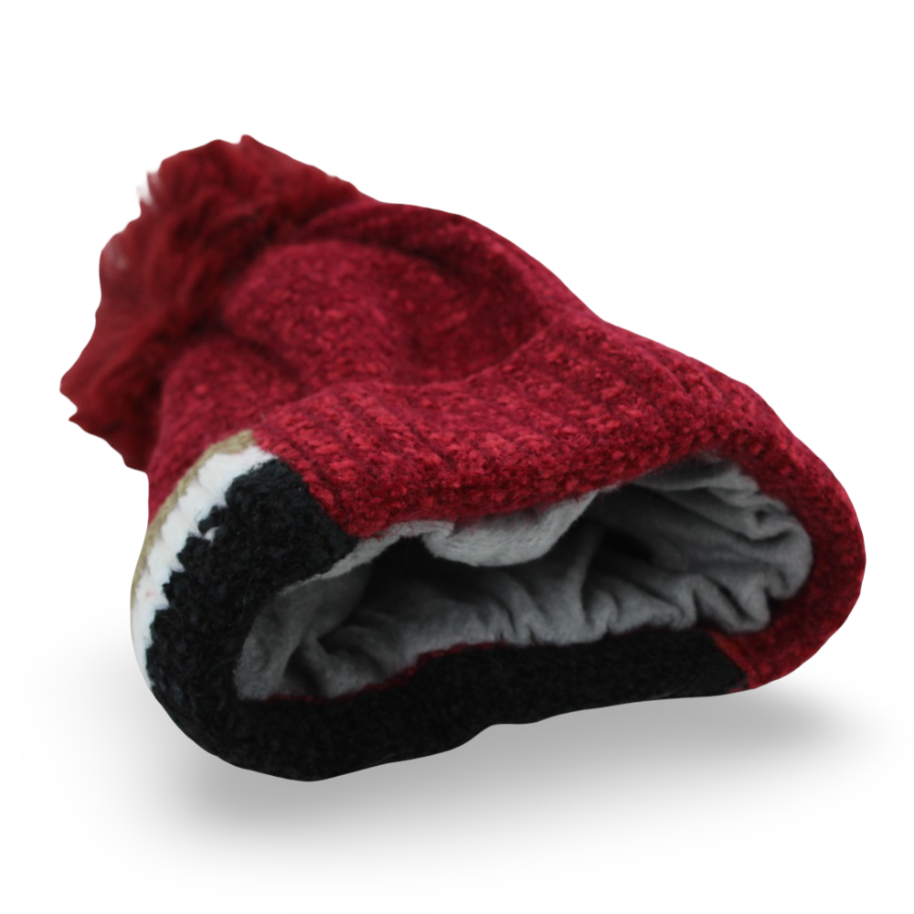 Unisex Knit Ice Cap – Dark Red