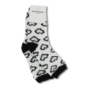 Girls Socks – Black with Hearts Design