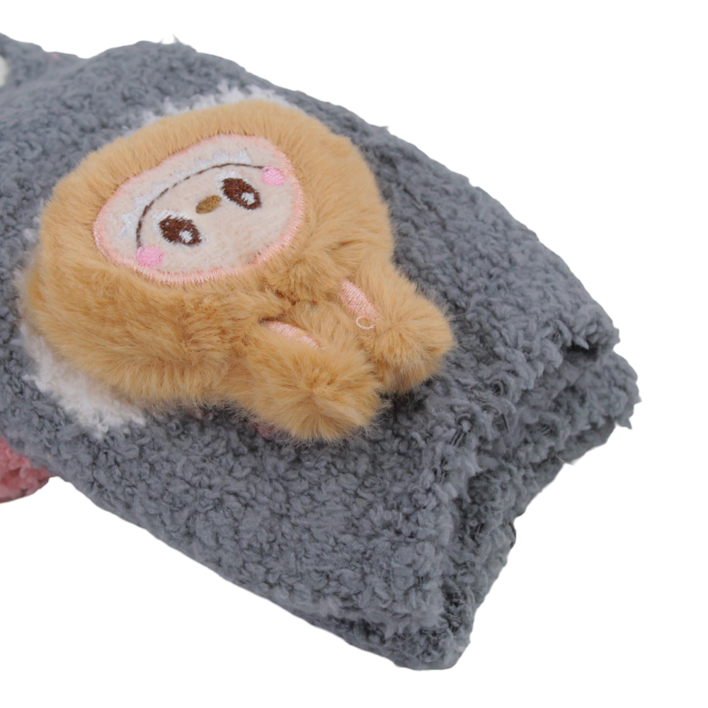 Unisex Socks – Grey with Labubu Design