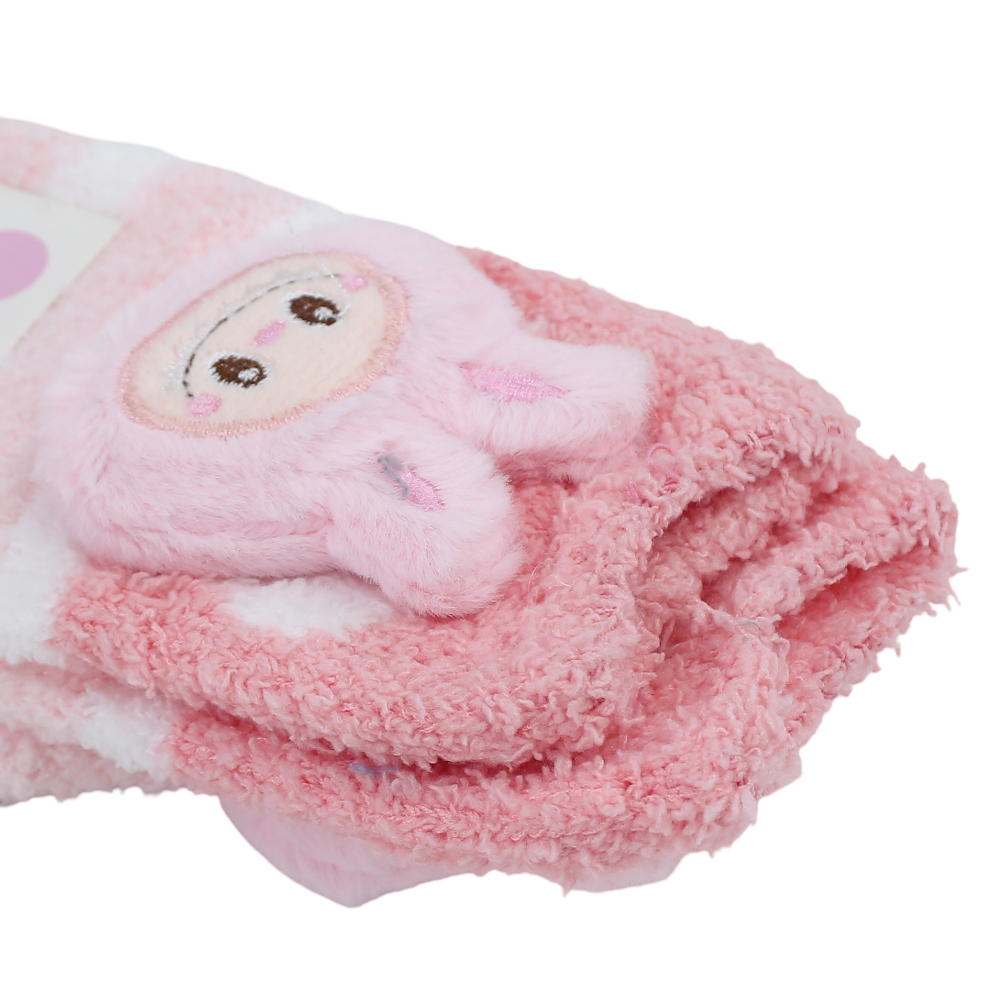 Girls Socks – Pink with Labubu Design