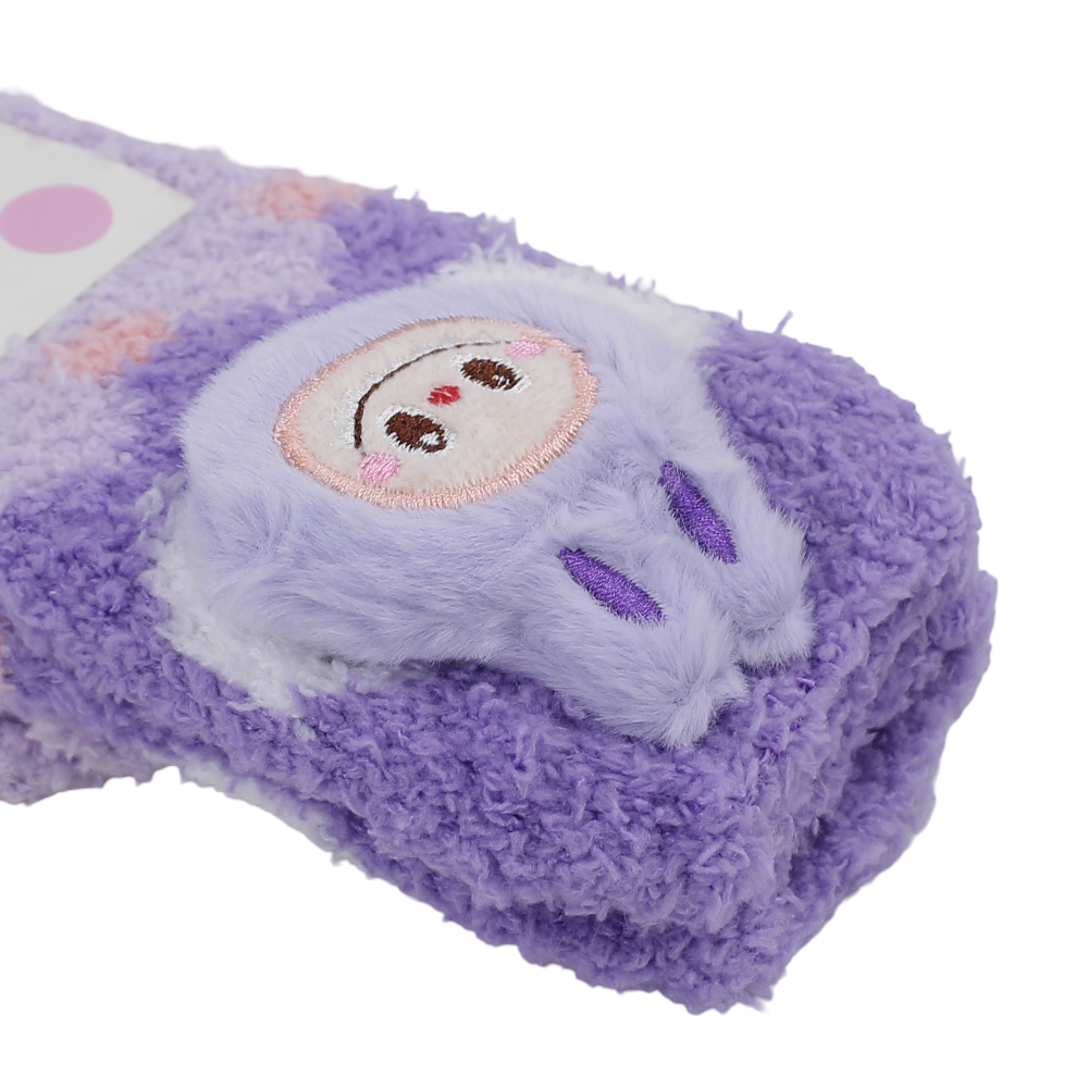 Girls Socks – Purple with Labubu Design