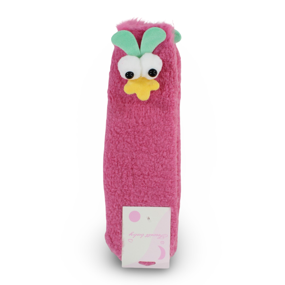 Girls Socks – Fuchsia with Chicken Design