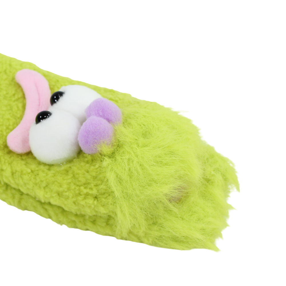 Unisex Socks – Lemon Green with Big Eyes Design