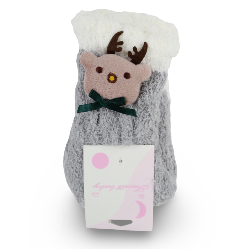 Unisex Socks – Grey with Deer Design