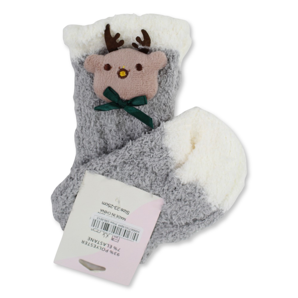 Unisex Socks – Grey with Deer Design