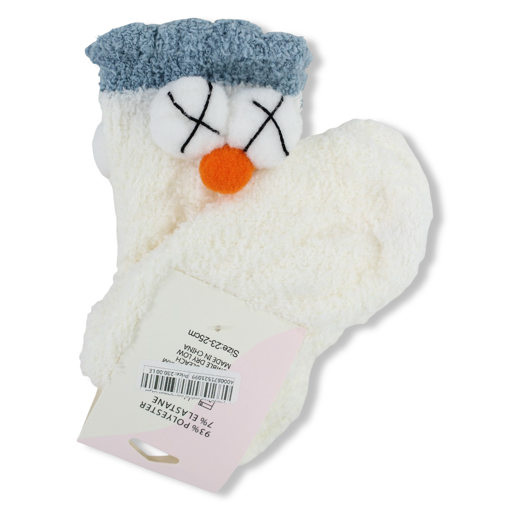 Unisex Socks – White with Big Eyes Design