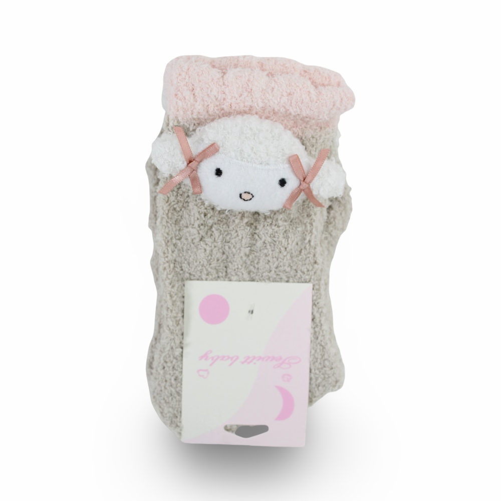 Unisex Socks – Beige with Sheep Design