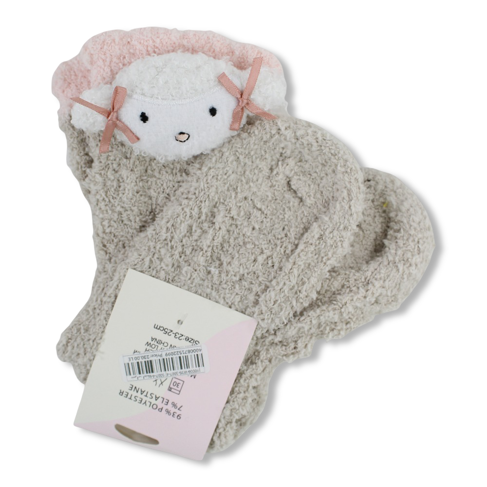 Unisex Socks – Beige with Sheep Design
