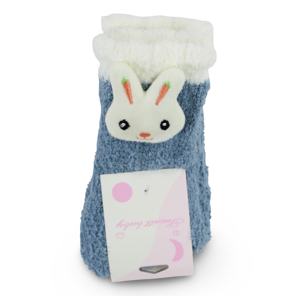 Unisex Socks – Blue with Rabbit Design